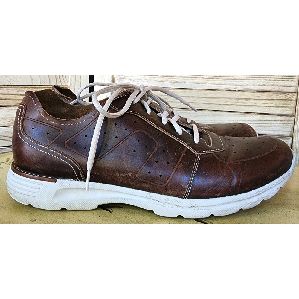 Dansko EU 45 US 11.5 to 12 Brown Leather Lace Up Casual Sneakers Comfort Preppy